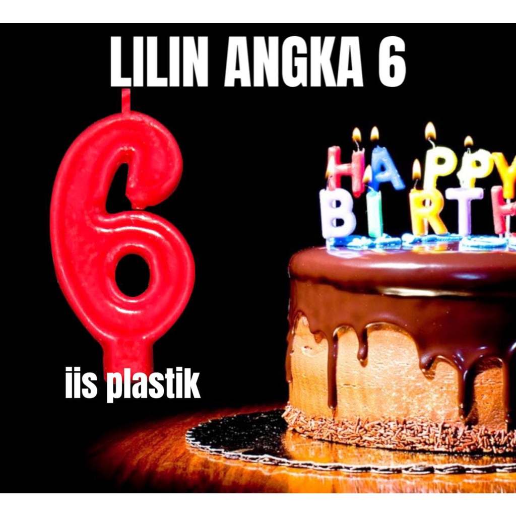 Lilin angka merah / Lilin kue ulang tahun party angka 0-9 /pcs