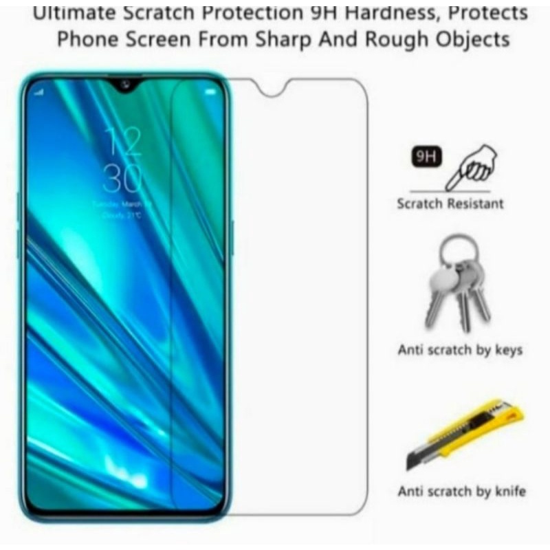 Oppo F9 A5s A7 A12 A11k tempered glass anti gores kaca bening