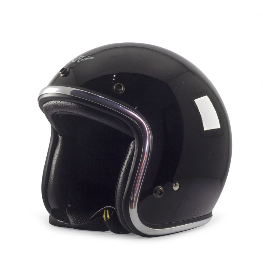 Helm Retro Doja X Black Glossy - Hitam ( Bogo / Half Face / Sada / Klasik / Vintage )