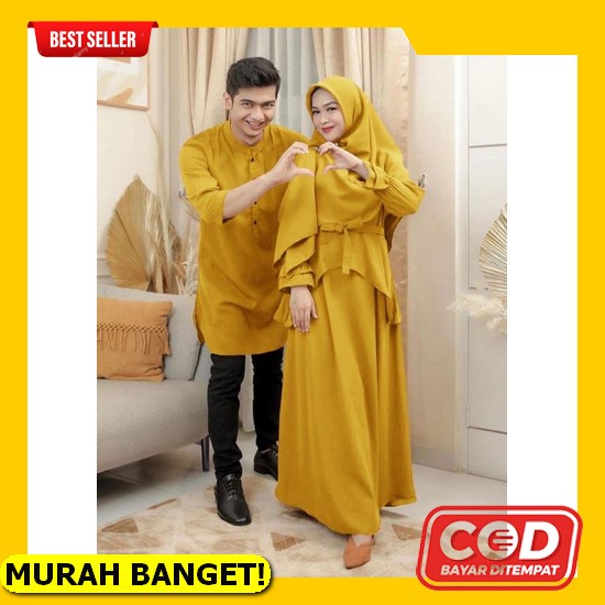 Set Couple Gamis Najma Abaya//Set Couple Gamis Lebaran//Set Couple Gamis Syar'I//Couple Terbaru 2022