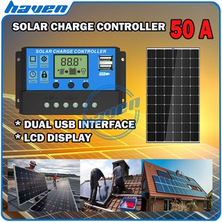 Solar Charge Controller 10A 20A 30A Cell PWM Pengisi Daya ...