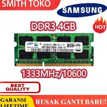 Ram laptop samsung SODIMM 4GB PC3 DDR3 DDR3-1333 10600 4G sodim Komputer & Laptop | Komponen Laptop