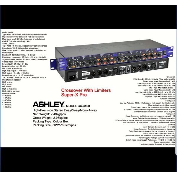 CROSSOVER ASHLEY CX-3400 / CX3400 / CX 3400 ASHLEY ORIGINAL