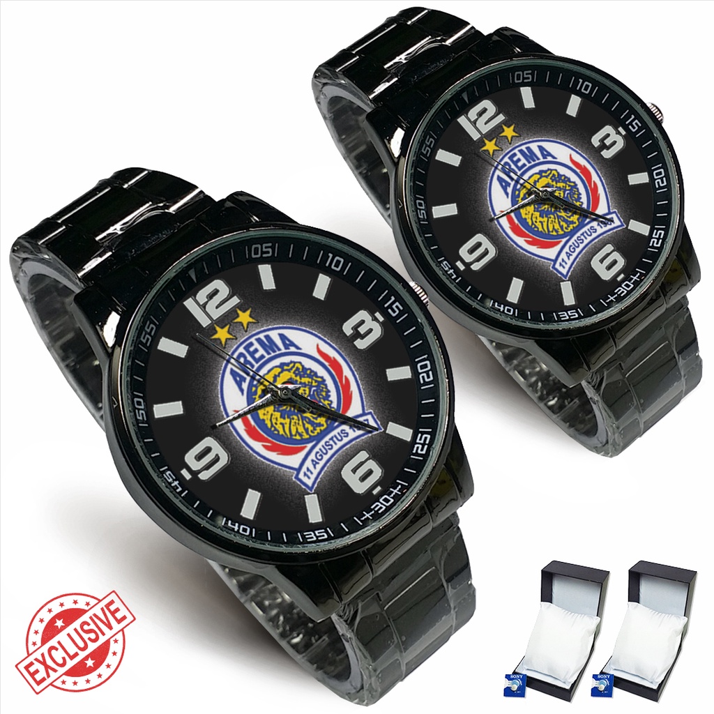 Jam Tangan Rantai Couple AREMA FC - 2 (Keren)