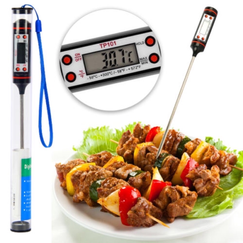 Taffware Digital Food Termometer Kopi Makanan Dapur Alat Pengukur Suhu - TP101 - Black