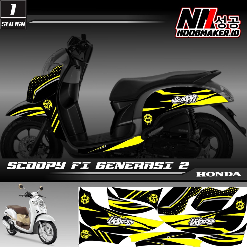 SCD 169 DECAL STICKER SCOOPY FI 2017 2018 2019 2020 SIMPEL