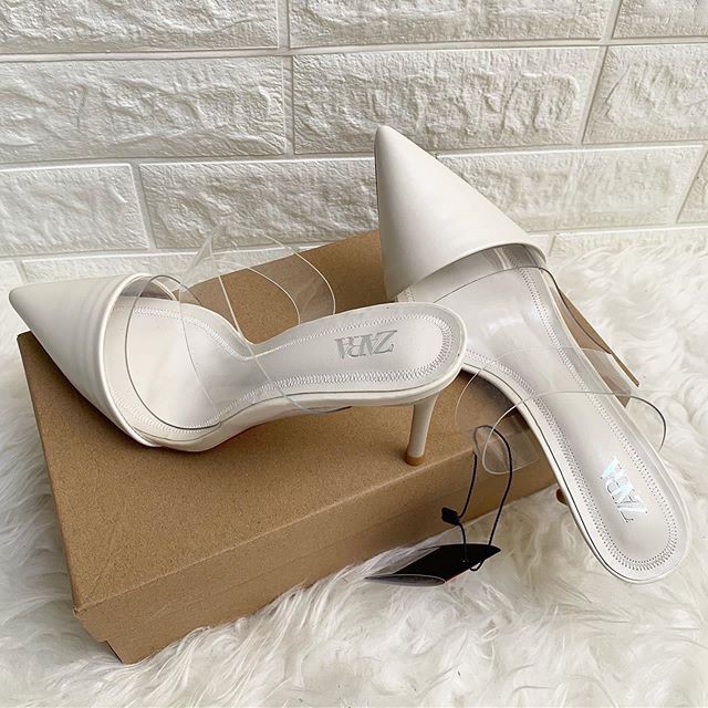 SEPATU SHOES WANITA | ZARA ZS009 VYNIL MULES ORI PREMIUM IMPORT