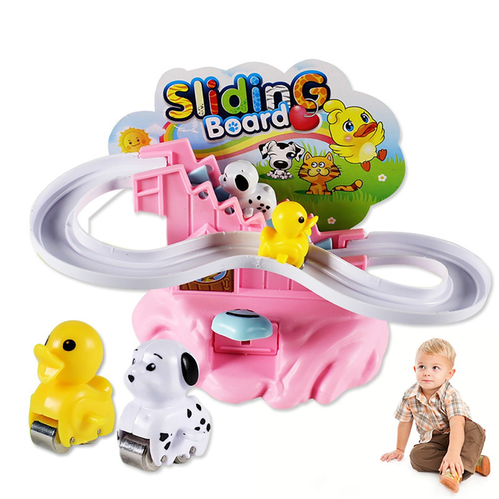 Slide Melacak 1pc Kartun Hewan Climbing Tangga Mainan Kreatif