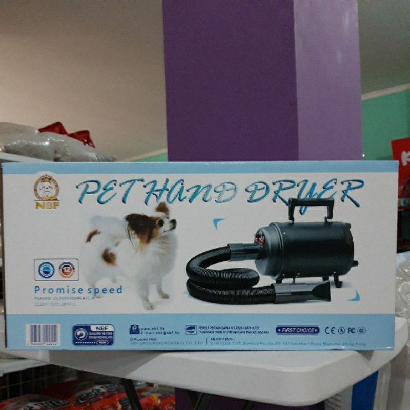 Pet Hand Dryer / Blower Pengering Bulu Hewan Kucing Anjing Kelinci code NBF 902