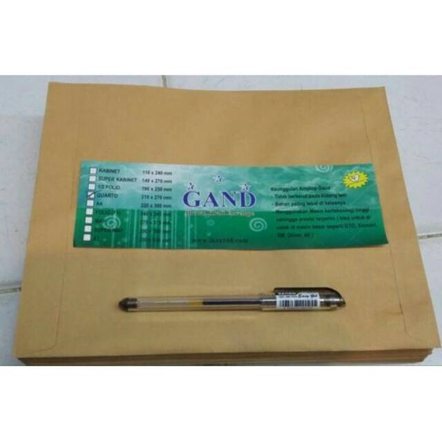 AMPLOP COKELAT QUARTO 210x270mm 1 PACK ISI 100 LEMBAR