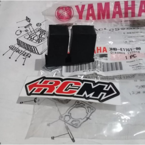 KARET ABSORBER 1 CYLINDER CILINDER SILINDER HEAD BLOCK BLOK ATAS RXKING RX KING RXK ORI ORIGINAL YAMAHA YGP ASLI 3HB-E1161-00 / 3HB-E1162-00