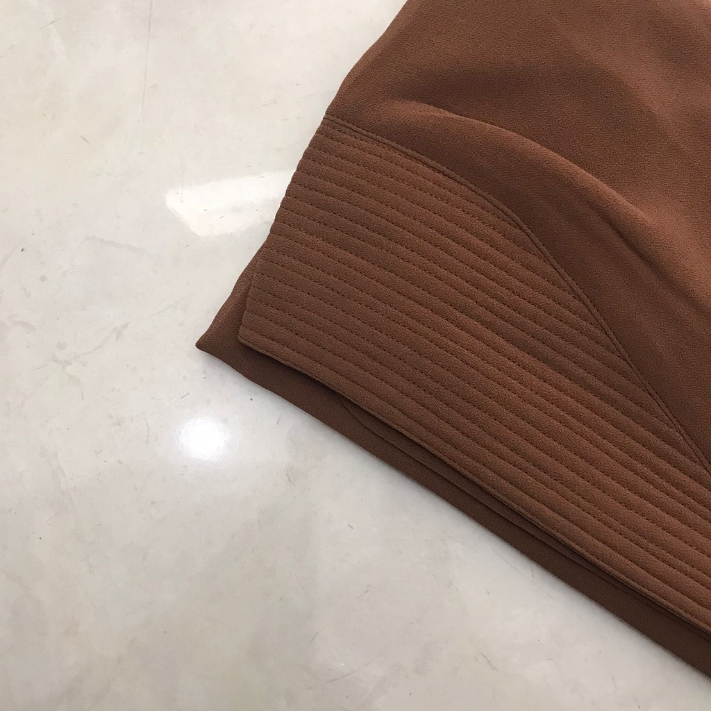 Jilbab Khimar Daily Basic Ori Flow-BROWN