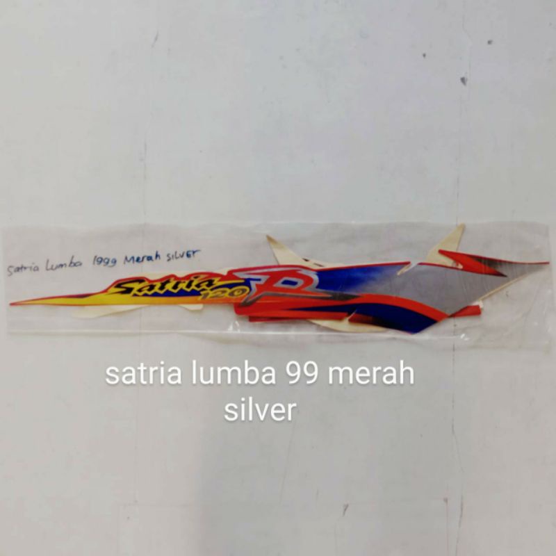 Striping satria120  lumba th 1999 merah silver