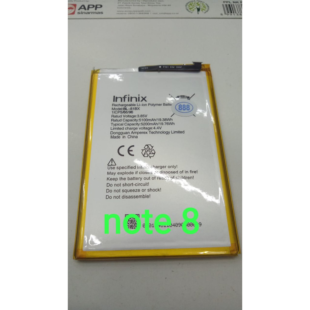 Battery Batere Batre Baterai Infinix Hot 10 Note 8 BL-51BX BL51BX BL 51BX