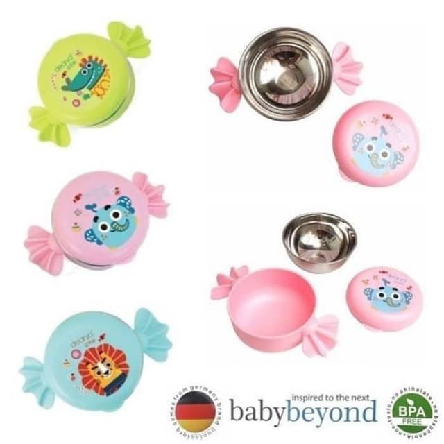 BABY BEYOND FOODGRADE SS BOWL WITH CANDY GRIP 220 ML