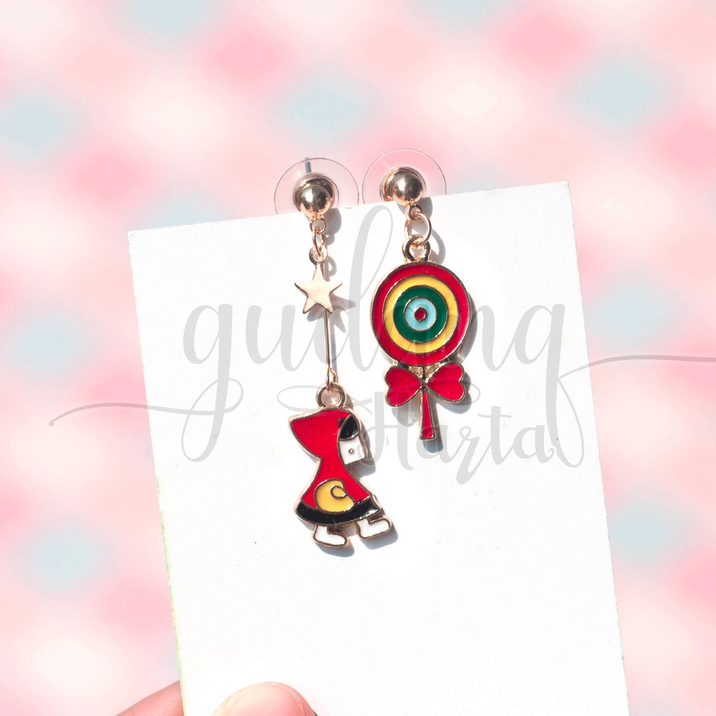 Anting Red Riding Hood Loves Lolipop Kerudung Merah Lucu GH  203178