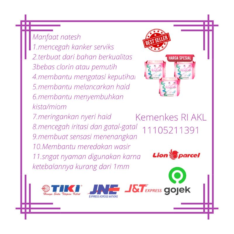 Pembalut Natesh All Varian Original
