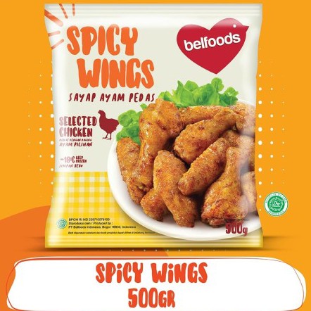 

BELFOODS SPICY WING 160gr dan 500gr FAVORITE - FROZEN FOOD MAKANAN BEKU SAYAP AYAM PEDAS wings