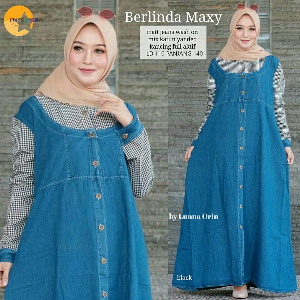 REYNA MAXI/ BERLINDA MAXY JEANS MIX KATUN KOTAK GBM