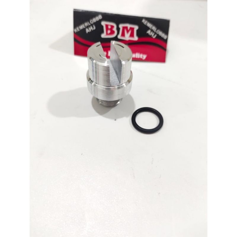Tutup oli mesin variasi stenlis model ARM motor kawasaki suzuki