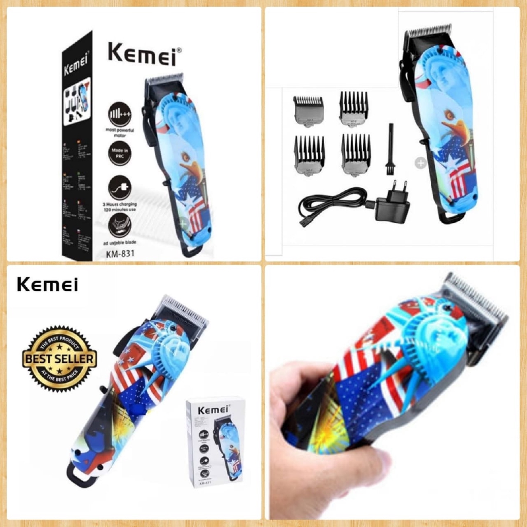 KEMEI 831 HAIR CLIPPER ORIGINAL MESIN CUKUR RAMBUT TANPA KABEL