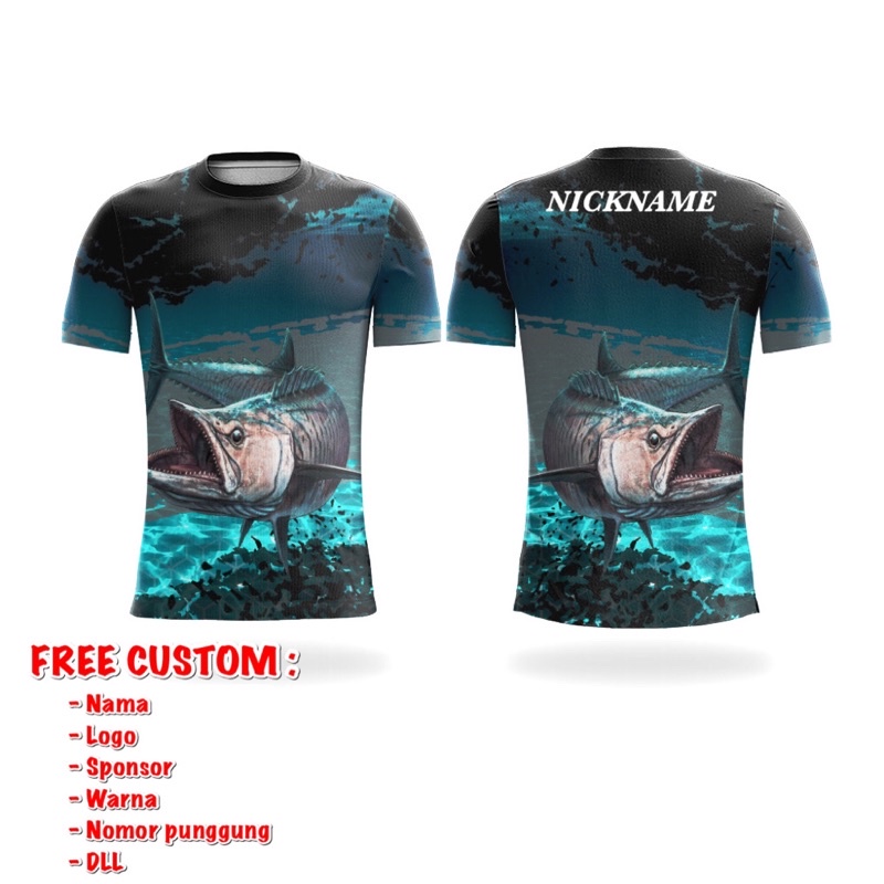 jersey mancing - jersey mancing mania - kaos mancing - jersey custom satuan - FULL printing - Jersey