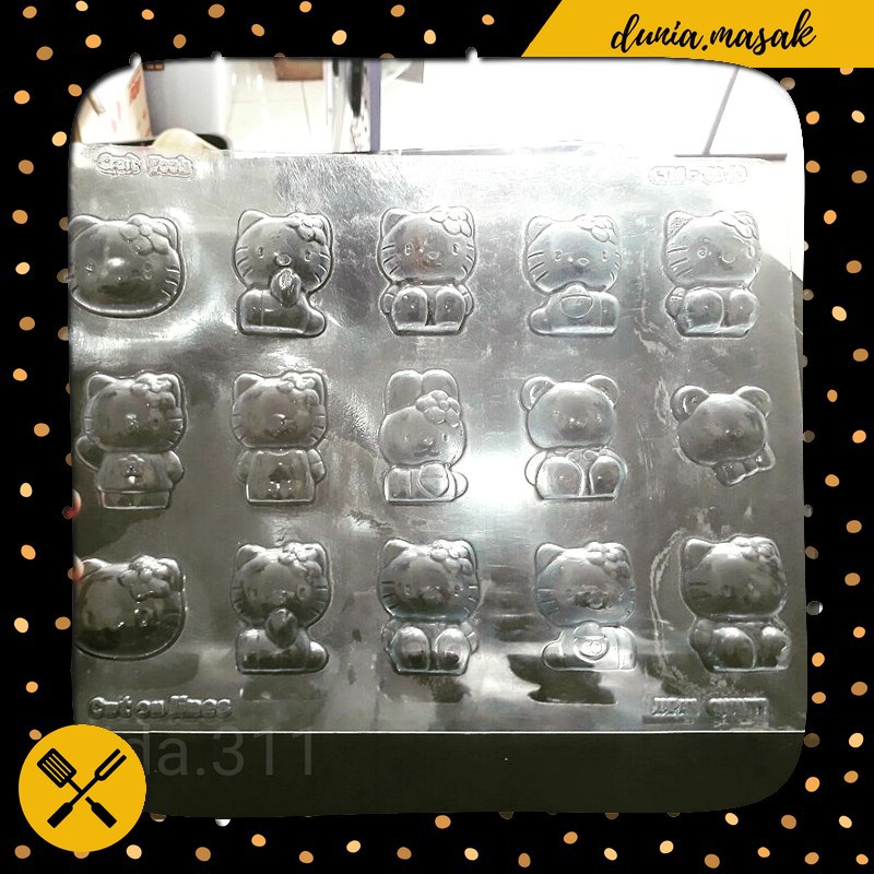Cetakan Coklat Cokelat Karakter Hello Kitty / Cetakan Fondant Puding Karakter Unik Murah Berkualitas