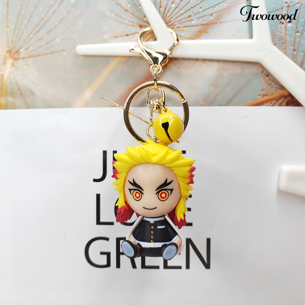 6 Pcs Gantungan Kunci Desain Anime Demon Slayer Untuk Dekorasi Tas