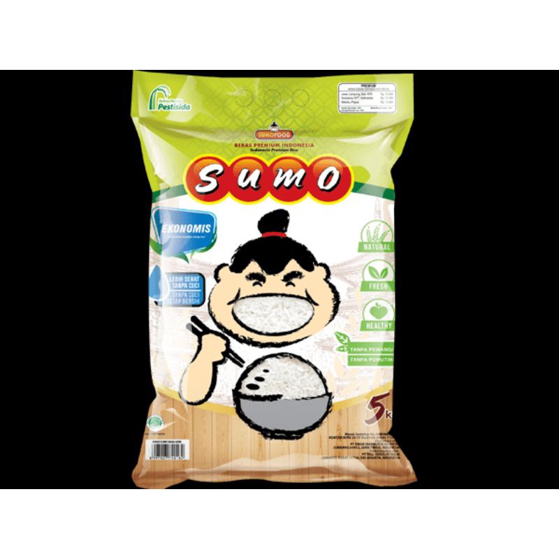 

Beras Premium SUMO 5Kg Tanpa DICUCI tetap BERSIH