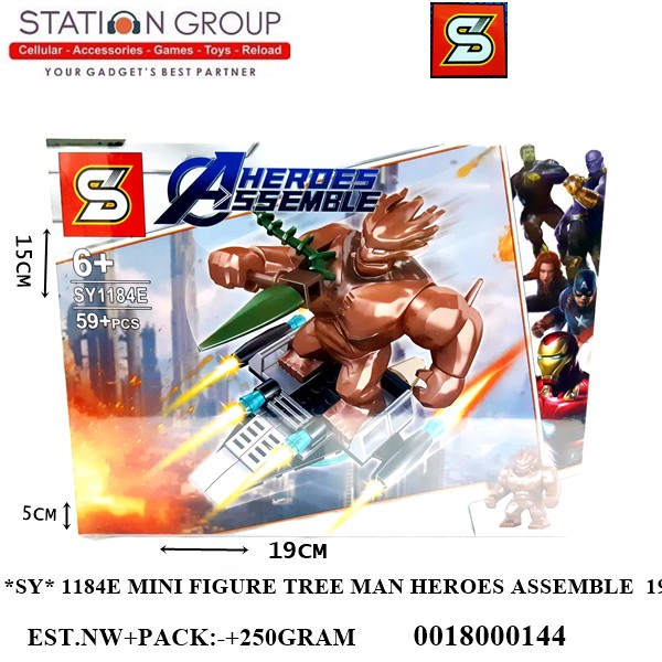 SY 1184E MINI FIGURE TREE MAN HEROES ASSEMBLE  19 - MAINAN ANAK MURAH