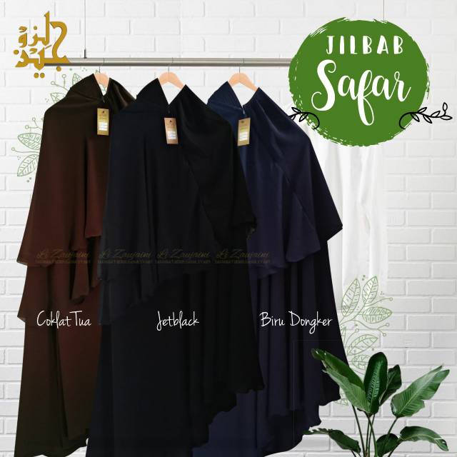 Jilbab Safar LiZaujaini Cadar Rit Purdah Jetblack Bonanza Woolpeach Silky Fortaleza