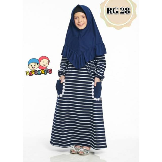  RAGGAKIDS  RG28 GAMIS  KAOS  ANAK MUSLIMAH Shopee Indonesia