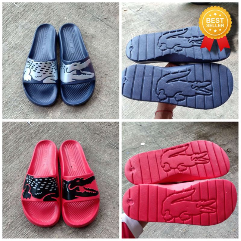 Sendal Slide Slop Lacoste Original Indonesia/Sandal Pria/Sendal Slop Pria Lacoste