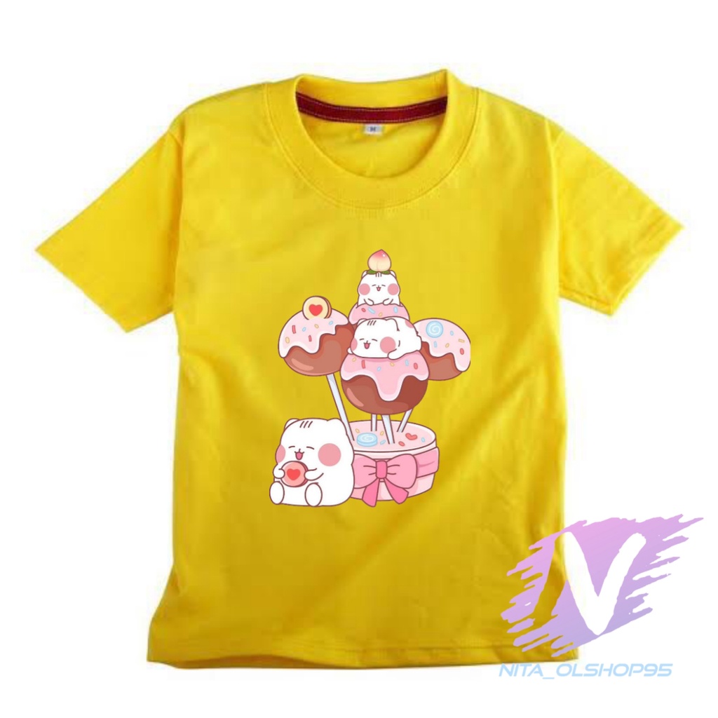 KAOS ANAK KARTUN LOLIPON COKLAT ANIMASI