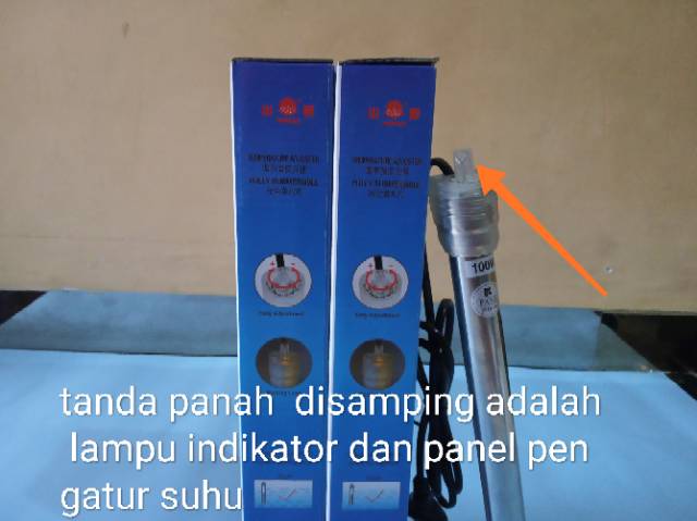 Yamano Heater Stainless HTS-100 Pengatur Suhu Pemanas Penghangat Air Aquarium Otomatis