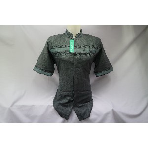 Produksi Baju Koko Jasko Jas Koko Abu Baju Muslim Lengan Pendek SPB065