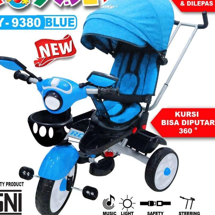 [KODE PTQSC] ROYAL Sepeda Anak Roda 3 Tiga Stroller Anak Royal 9380 9680 9180 8580 6580 3082C