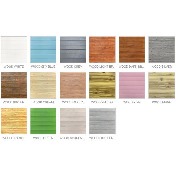 FAYES Wallpaper Dinding Foam 3D Kecil Motif Batu Bata Dan Kayu U96-4