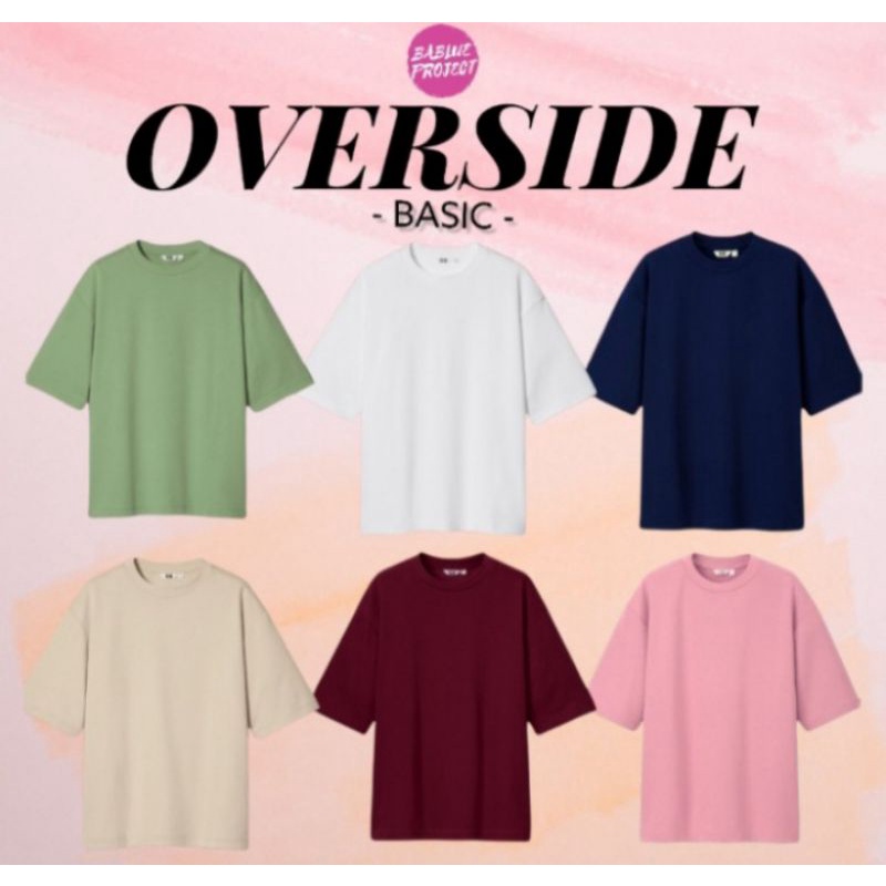T-SHIRT KAOS POLOS OVERSIZE BASIC PRIA WANITA POLA UNIQLO BAHAN TEBAL NYAMAN