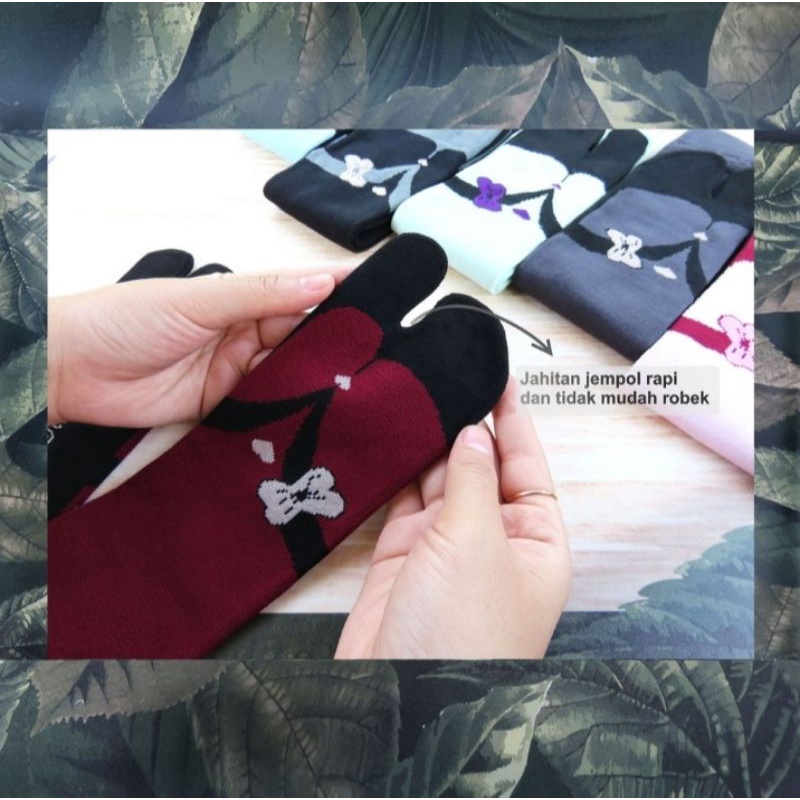 kaos kaki jempol motif sandal jepit wanita muslimah dewasa / bahan empuk nyaman di pakai dan berkualitas terjamin bagus
