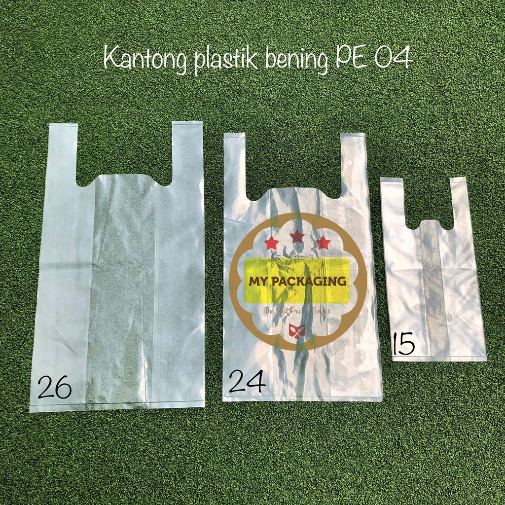 Kantong plastik PE BENING 24 Kuat- 250gr/pack - Kresek Transparan Tebal