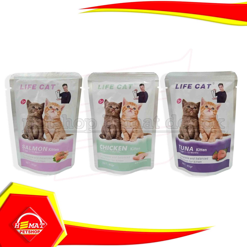 Life Cat kitten 85 Gram Wet Food 85Gram makanan kucing murah