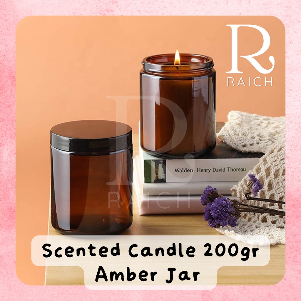 200Gr Natural Premium Scented Candle Lilin Aromaterapi Vegetable Wax Souvenir