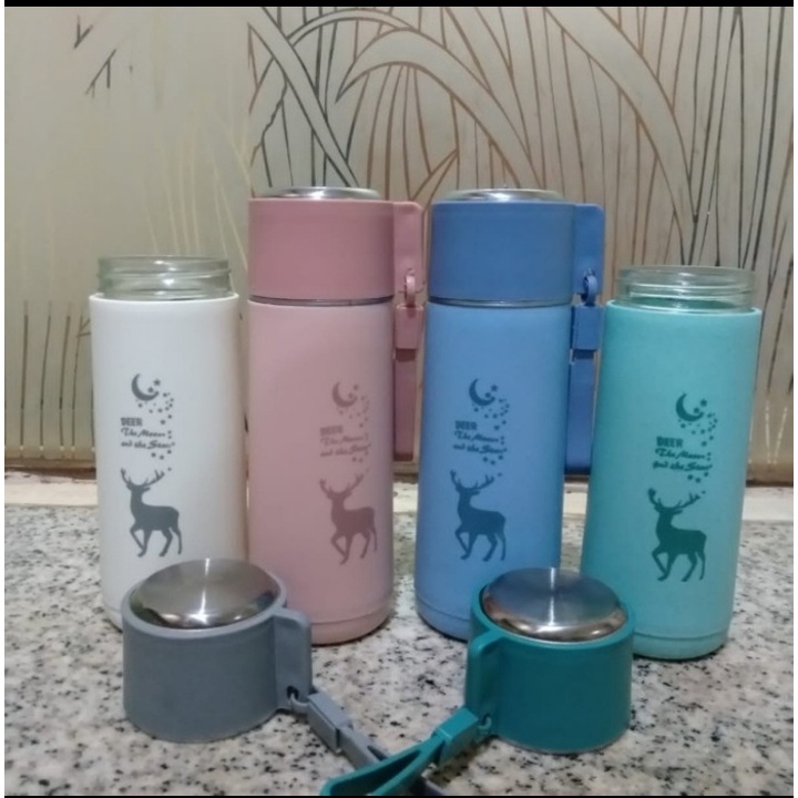 Promo Botol Minum Kaca Unik Motif Rusa