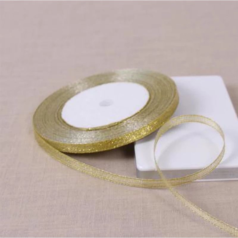 

Pita Glitter Gold / Silver 1/4 Inch (0.6cm) per Roll