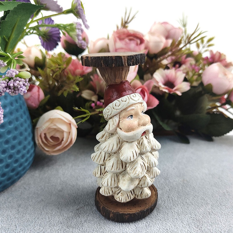 Holder Desain Santa Snowman Bahan Resin Untuk Dekorasi Pesta Natal