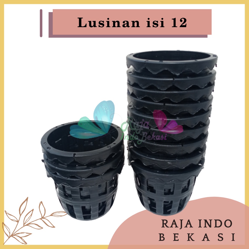 LUSINAN Pot Anggrek  Orchid 10 Hitam Isi 12 Pcs TERMURAH GROSIR Pot Anggrek Lusinan Hitam Murah