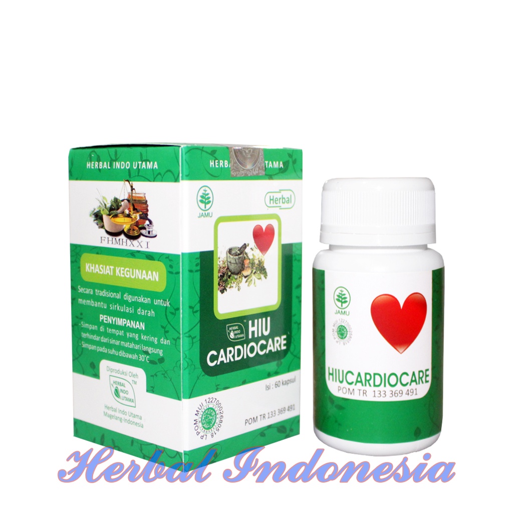 Kapsul Cardiocare HIU Herbal Isi 60 - Obat Sakit Jantung - HIUCARDIOCARE