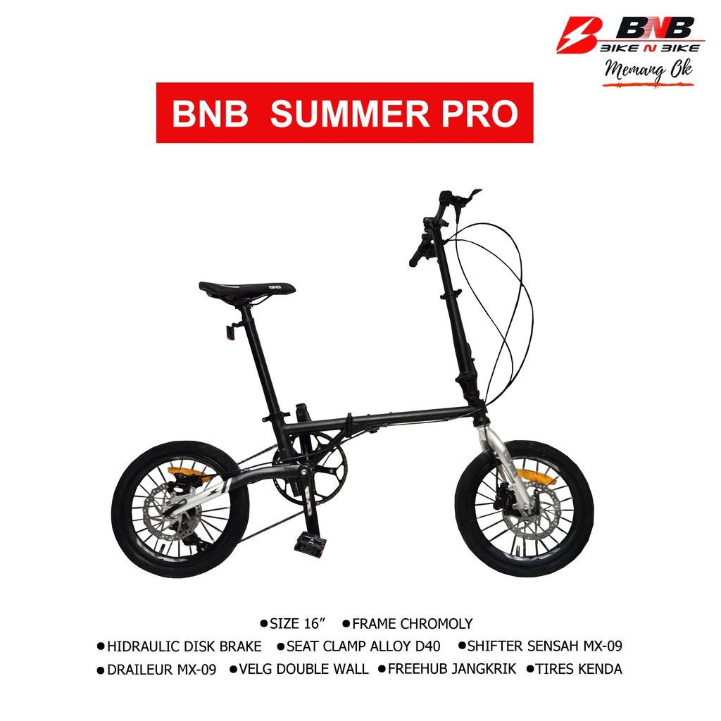 ❤Bazar❤ SEPEDA LIPAT BNB 16 INCH SUMMER PRO