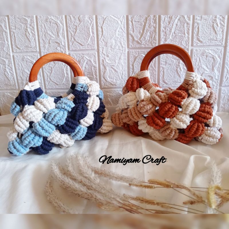 Handbag Macrame | Tas Anyaman Makrame | Tas Tangan Custom Warna